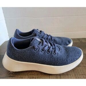 Allbirds Wool Runner 2 Shoes Womens Size 7.5 Blue Merino Wool Comfort Sneakers